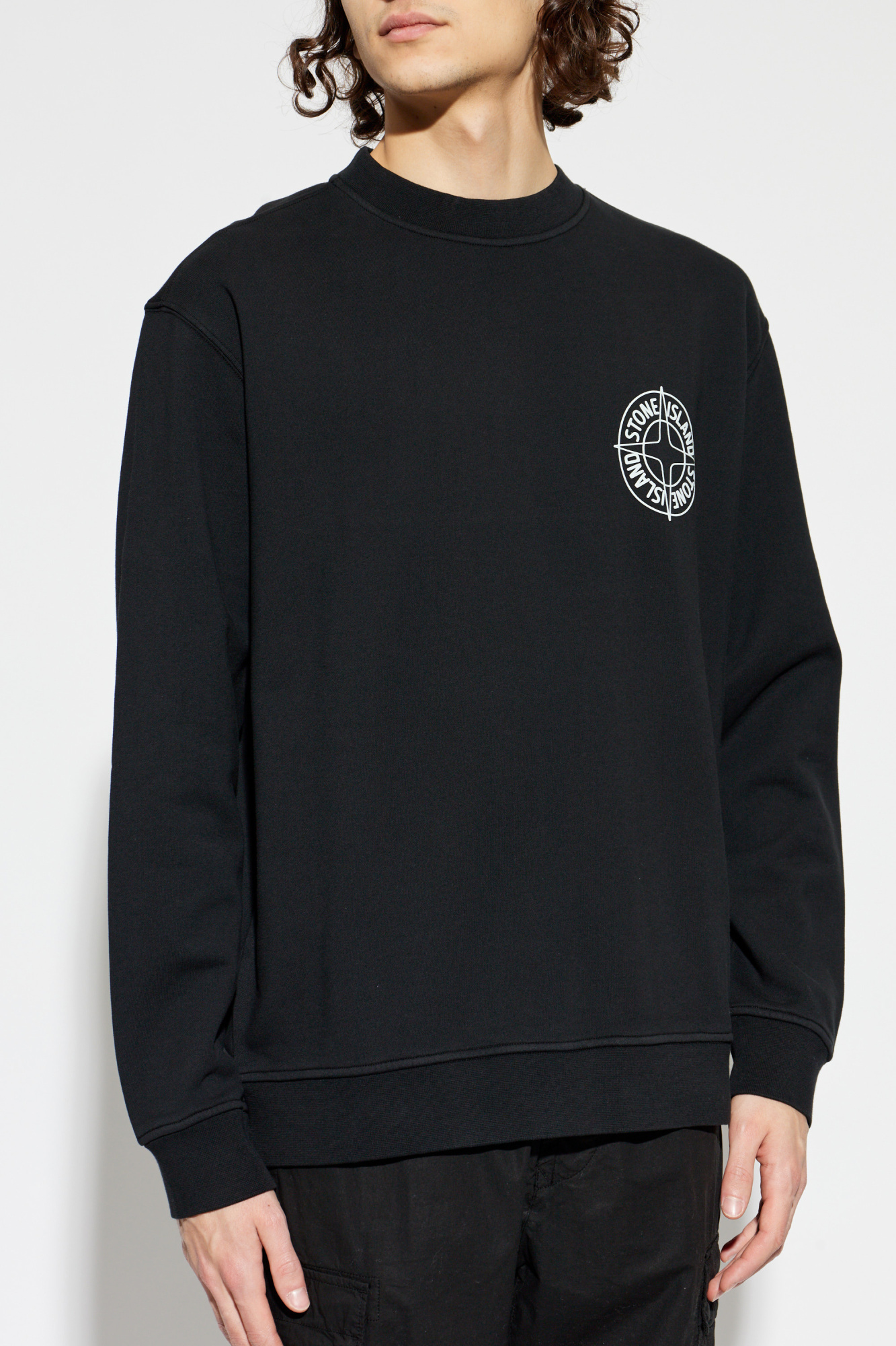 Preto Sweatshirt com logótipo estampado Stone Island - Vitkac Portugal